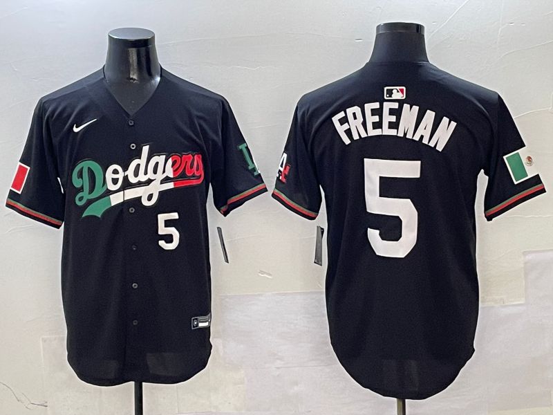 Men Los Angeles Dodgers #5 Freeman Black Mexico Nike 2025 MLB Jersey style 2->los angeles dodgers->MLB Jersey